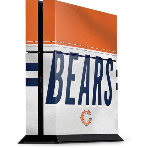 NFL Chicago Bears White Striped PlayStation PS4 Skins
