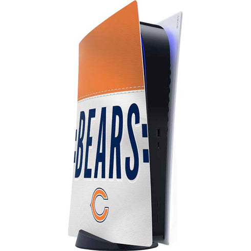 NFL Chicago Bears White Striped PlayStation PS5 Skins