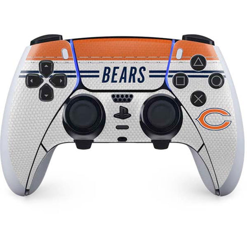 NFL Chicago Bears White Striped PlayStation PS5 Skins