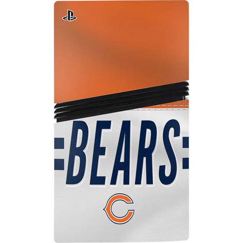 NFL Chicago Bears White Striped PS5 Pro Bundle Skin
