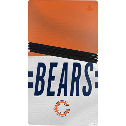 NFL Chicago Bears White Striped PS5 Pro Console Skin