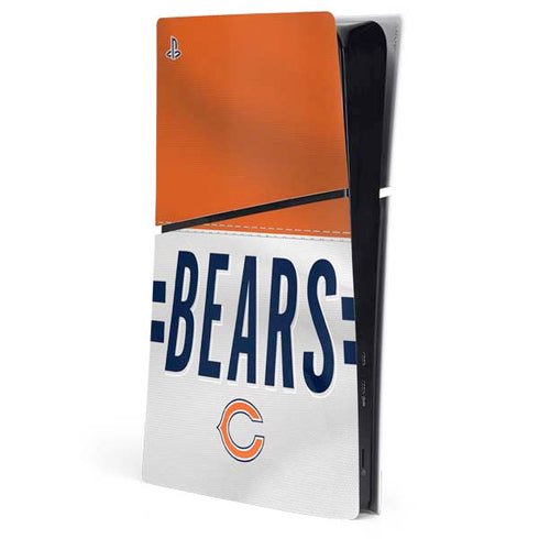 NFL Chicago Bears White Striped PlayStation PS5 Skins
