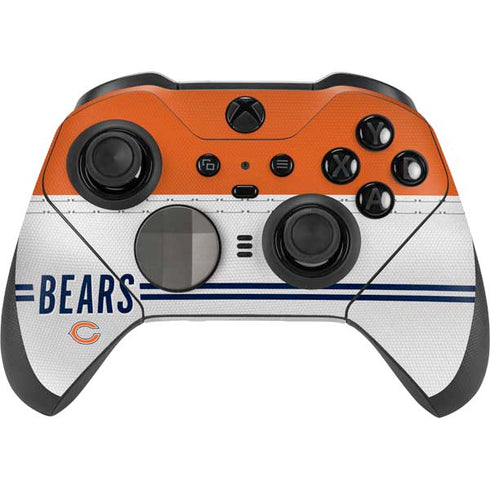 NFL Chicago Bears White Striped Xbox Elite Wireless Controller Series 2 Skin