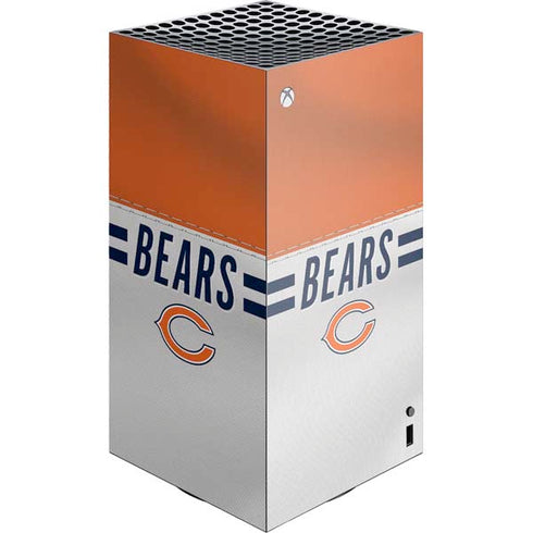 NFL Chicago Bears White Striped XBox Series X Digital Edition Console Skin