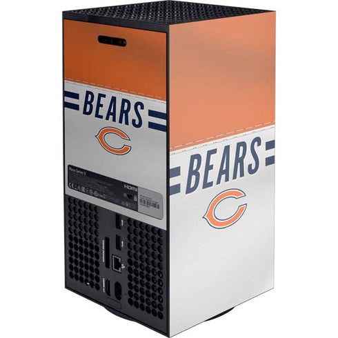 NFL Chicago Bears White Striped XBox Series X Digital Edition Console Skin