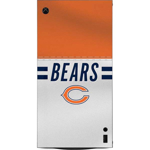 NFL Chicago Bears White Striped XBox Series X Digital Edition Console Skin