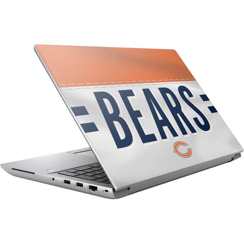 NFL Chicago Bears White Striped HP ZBook Fury 16 G10 Skin