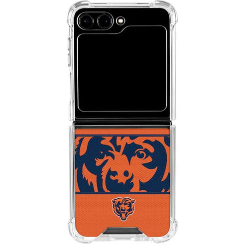 NFL Chicago Bears Zone Block Galaxy Z Flip6 Clear Case