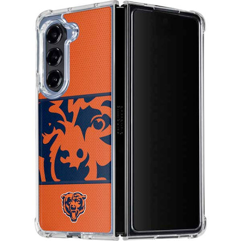 NFL Chicago Bears Zone Block Galaxy Z Fold5 5G Clear Case