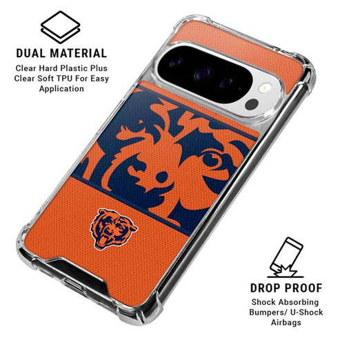 NFL Chicago Bears Zone Block Google Pixel 10 Pro XL Clear Case