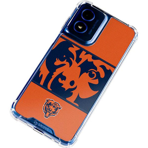 NFL Chicago Bears Zone Block Moto G 5G (2024) Clear Case