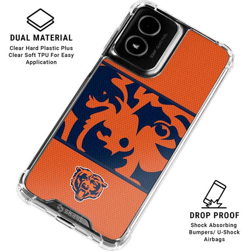 NFL Chicago Bears Zone Block Moto G Power 5G (2024) Clear Case
