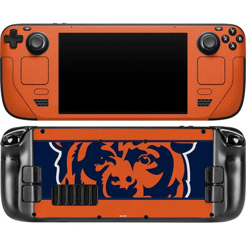 NFL Chicago Bears Zone Block Steam Deck Handheld Gaming Computer OLED Skin