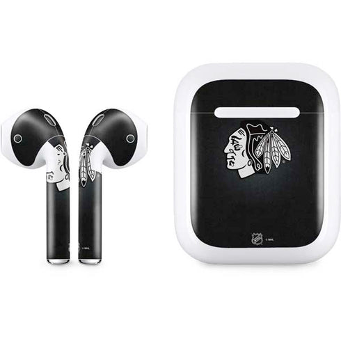 NHL Chicago Blackhawks Black Background Apple AirPods Skin