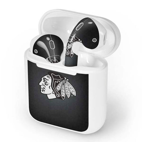 NHL Chicago Blackhawks Black Background Apple AirPods Skin