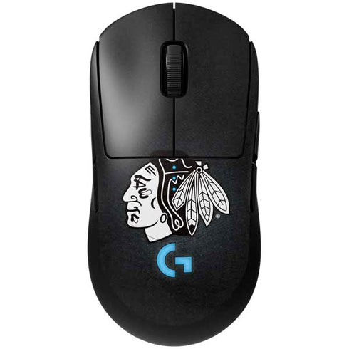 NHL Chicago Blackhawks Black Background G Pro Wireless Gaming Mouse Skin