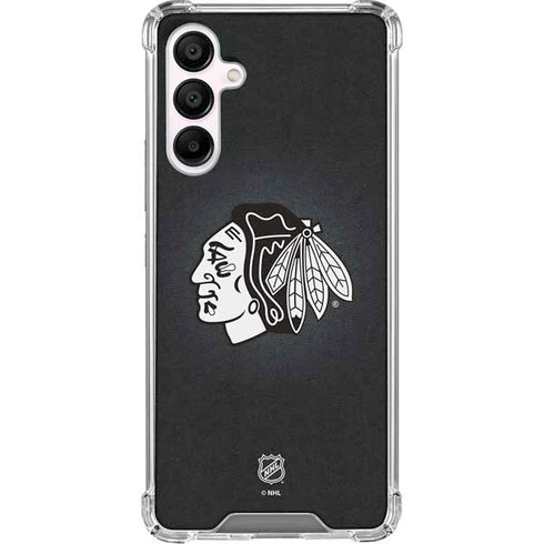 NHL Chicago Blackhawks Black Background Galaxy A16 5G Clear Case