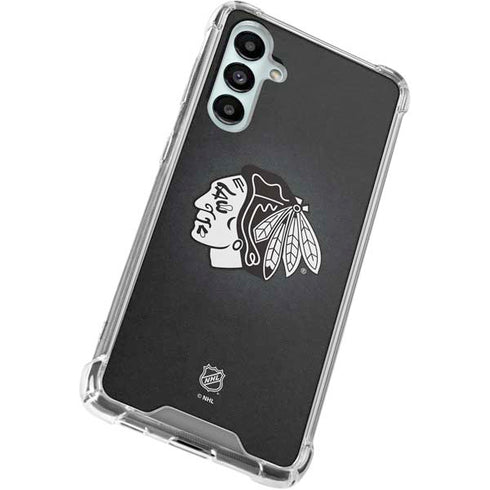 NHL Chicago Blackhawks Black Background Galaxy A16 5G Clear Case