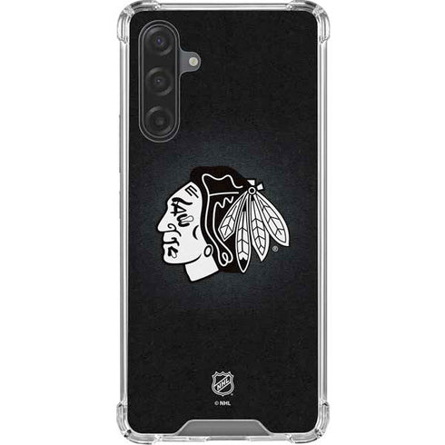 NHL Chicago Blackhawks Black Background Galaxy A17 Clear Case