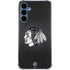 NHL Chicago Blackhawks Black Background Galaxy A55 5G Clear Case