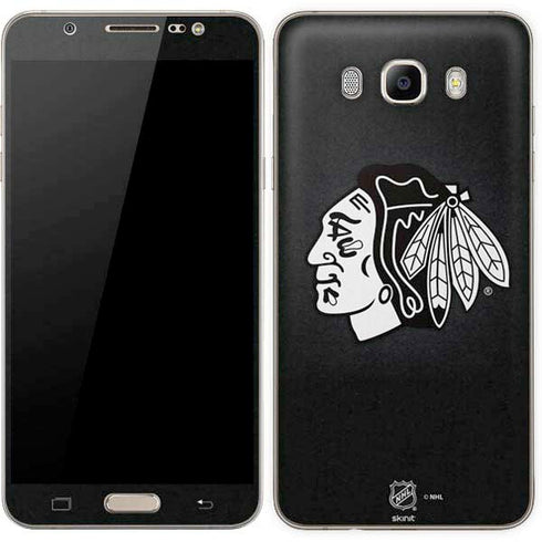NHL Chicago Blackhawks Black Background Galaxy J7 Skin