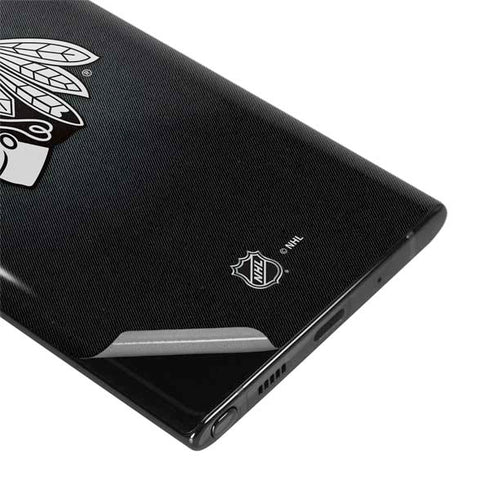NHL Chicago Blackhawks Black Background Galaxy Note 10 Plus Skin
