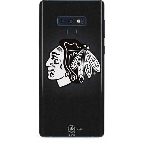 NHL Chicago Blackhawks Black Background Galaxy Note 9 Skin