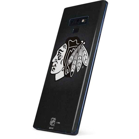 NHL Chicago Blackhawks Black Background Galaxy Note 9 Skin