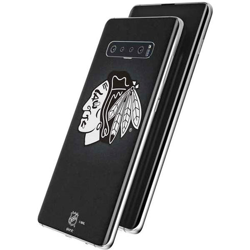 NHL Chicago Blackhawks Black Background Galaxy S10 Plus Skin