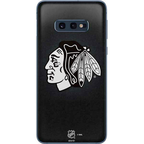 NHL Chicago Blackhawks Black Background Galaxy S10e Skin