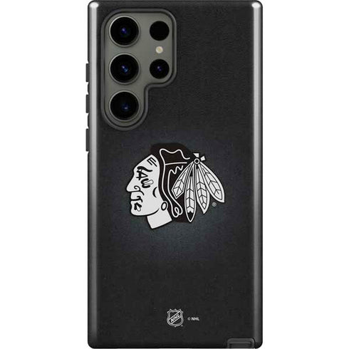 NHL Chicago Blackhawks Black Background Galaxy S23 Ultra Pro Case