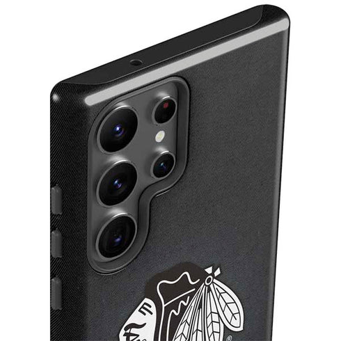 NHL Chicago Blackhawks Black Background Galaxy S23 Ultra Pro Case
