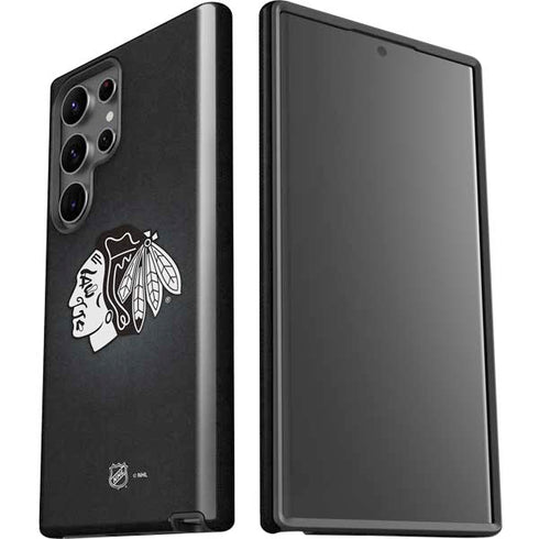NHL Chicago Blackhawks Black Background Galaxy S23 Ultra Pro Case