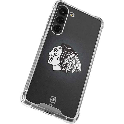 NHL Chicago Blackhawks Black Background Galaxy S24 FE Clear Case