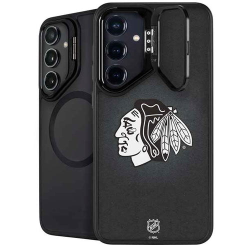 NHL Chicago Blackhawks Black Background Galaxy S24 FE Kickstand Case