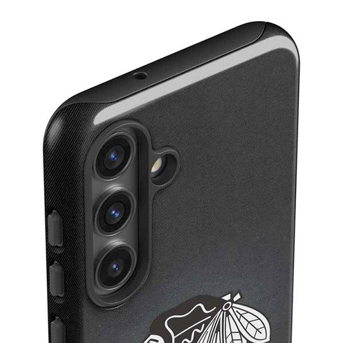 NHL Chicago Blackhawks Black Background Galaxy S25 Impact Case