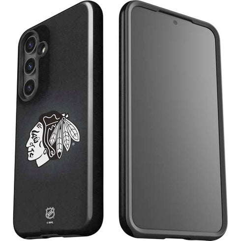 NHL Chicago Blackhawks Black Background Galaxy S25 Impact Case