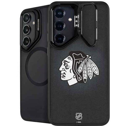NHL Chicago Blackhawks Black Background Galaxy S24 Kickstand Case