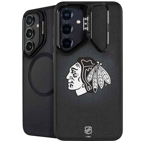 NHL Chicago Blackhawks Black Background Galaxy S25 Plus Kickstand Case