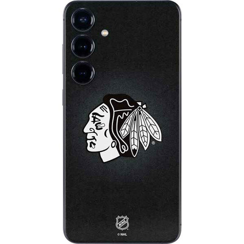 NHL Chicago Blackhawks Black Background Galaxy S25 Skin