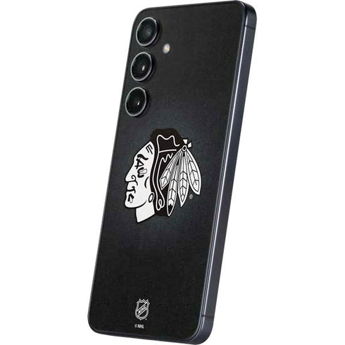 NHL Chicago Blackhawks Black Background Galaxy S25 Skin