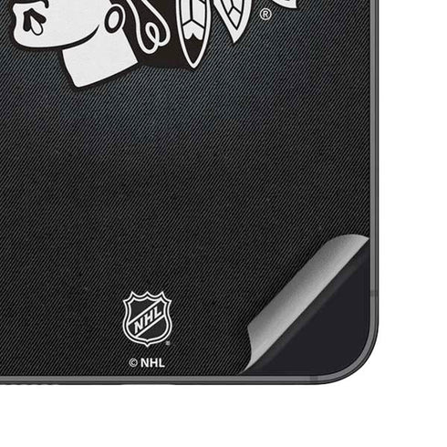 NHL Chicago Blackhawks Black Background Galaxy S25 Skin