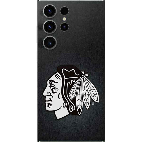 NHL Chicago Blackhawks Black Background Galaxy S25 Ultra Skin