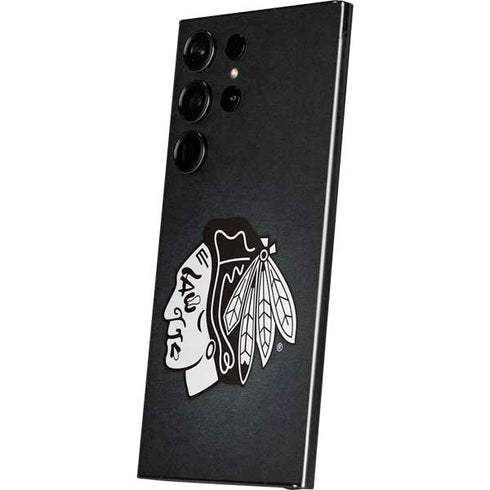 NHL Chicago Blackhawks Black Background Galaxy S24 Ultra Skin