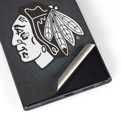 NHL Chicago Blackhawks Black Background Galaxy S25 Ultra Skin