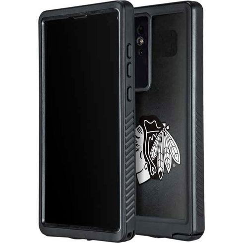 NHL Chicago Blackhawks Black Background Galaxy S24 Ultra Waterproof Case