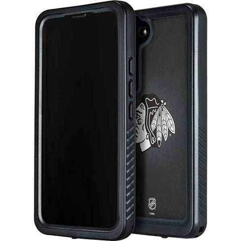 NHL Chicago Blackhawks Black Background Galaxy S24 Waterproof Case