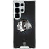 NHL Chicago Blackhawks Black Background Galaxy S25 Ultra Clear Case