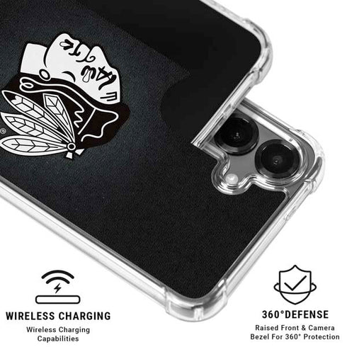 NHL Chicago Blackhawks Black Background Galaxy S26 Clear Case