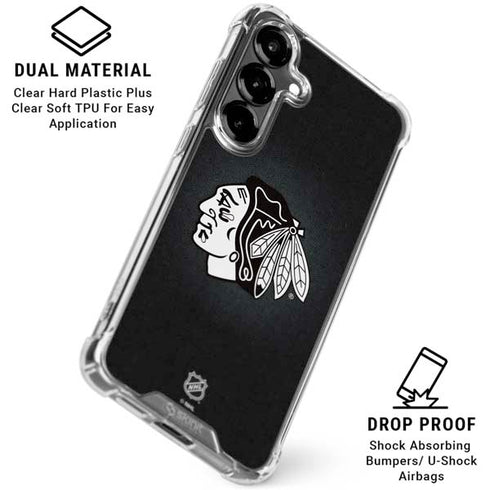 NHL Chicago Blackhawks Black Background Galaxy S26 Clear Case